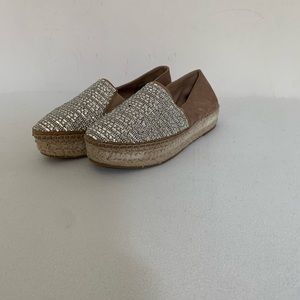 Steve Madden espadrilles with beads and pieces of mirror